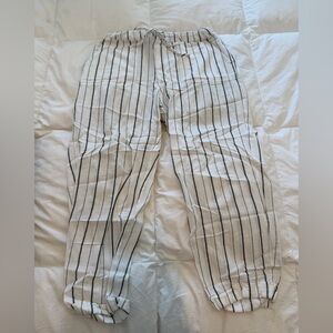 Volcom Striped Linen Cropped Pants